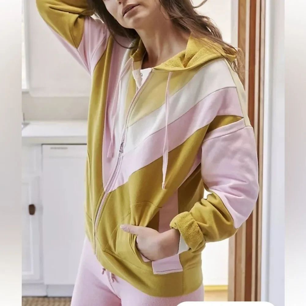 Daily Practice by Anthropologie Candie Zip-Up Hoodie Size Small